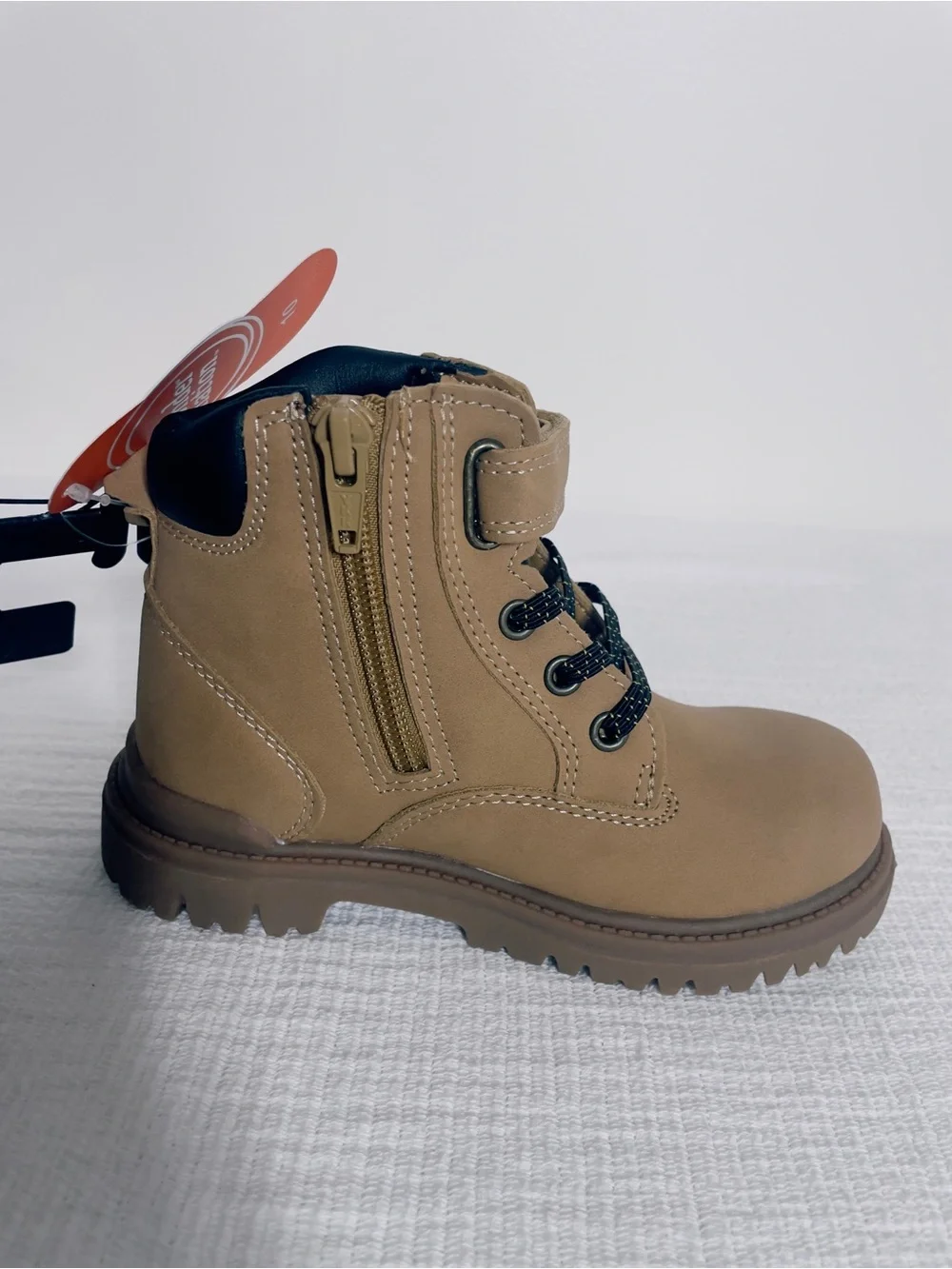 Wonder Nation Kids' Tan Lace-Up Ankle Boots -